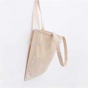 Cotton Canvas Shoulder Bag Eco Shopping Tote blank canvas shopping bag for DIY painting promotional gift bag party gift