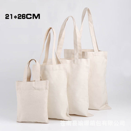 Cotton Canvas Shoulder Bag Eco Shopping Tote blank canvas shopping bag for DIY painting promotional gift bag